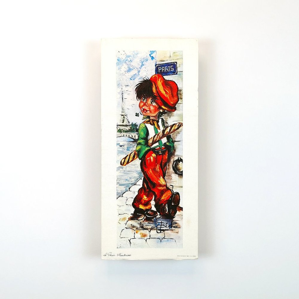 Parisian Big Eye Baguette Boy 1970s Beatrice Print